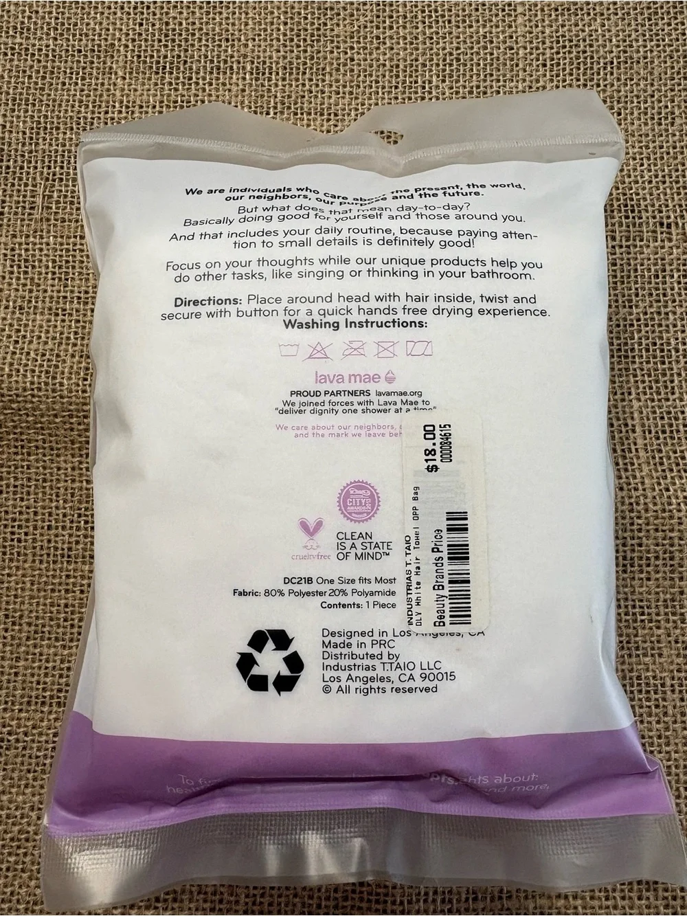 Daily Concepts Hair Wrap Towel One Size New In Package